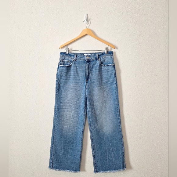 LOFT Denim - Loft High Rise Wide Leg Crop Jeans 10/30